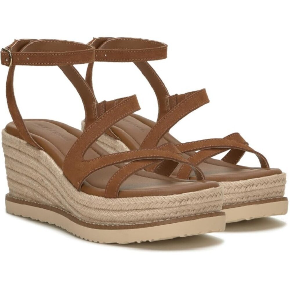 Lucky Brand‎ Espadrille Wedge Sandals Ankle Strap Brown Women's Shoes Size 9.5